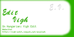 edit vigh business card